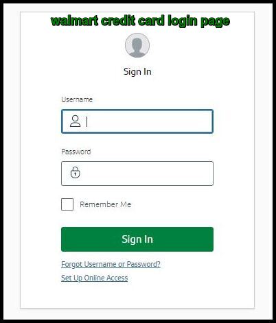 walmart credit card login