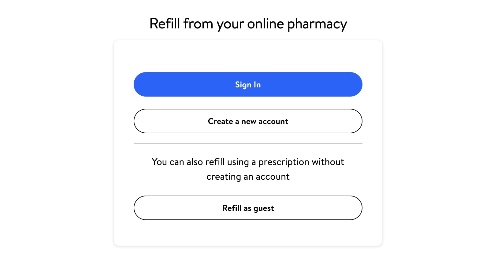 walmart pharmacy refill