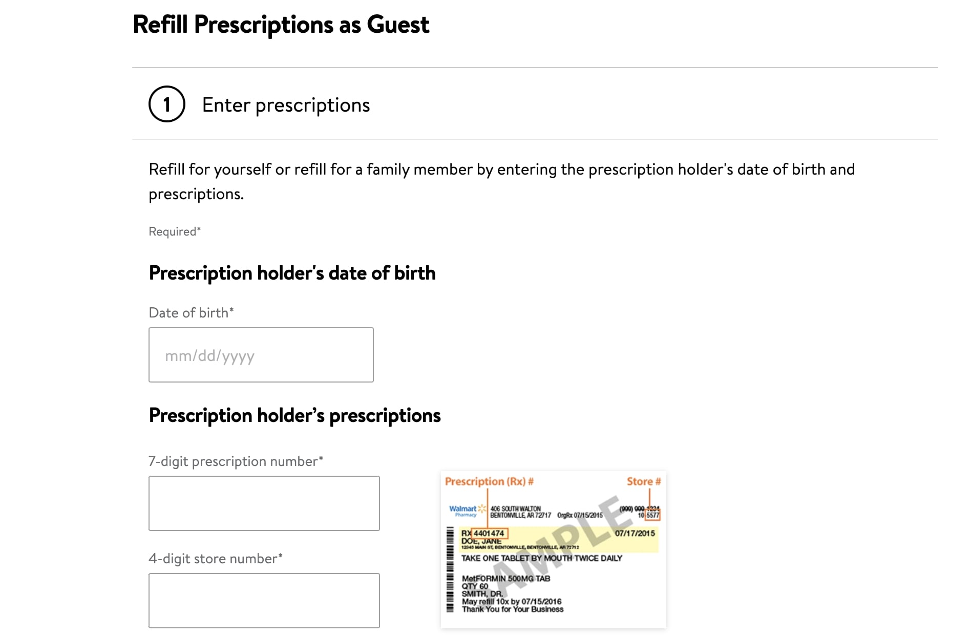 walmart pharmacy refill