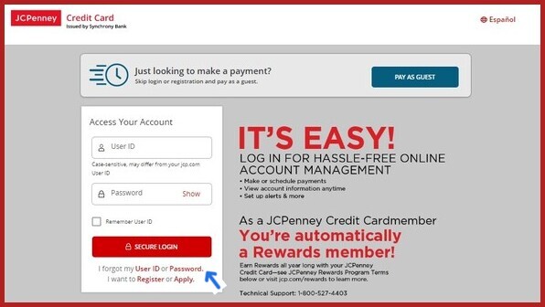 JCPenney Credit Card Login