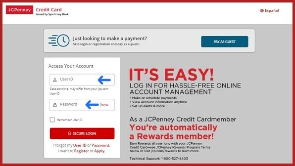 JCPenney Credit Card Login